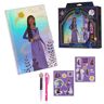 Disney Set Scolastico con Diario Segreto Bambina Diario Segreto Con Lucchetto e Penna Invisibile Luce UV Frozen Wish  Gadget Regalo (Blu Wish)