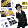 UNGLINGA Kit di Spionaggio Detective Giochi Investigativi Esplorazione Investigatore Penna Inchiostro Invisibile Giochi di Ruolo per Bambini Costume Ragazzi Ragazze Regali di Compleanno età 6+