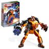 Lego Marvel Armatura Mech Rocket Raccoon, Set Action Figure del Supereroe Guardiani della Galassia, Personaggio Avengers, Idea Regalo per Bambini