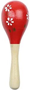 ZENZERO ® Gioco Musicale in Legno Adatto a bambini +3 Anni Sonaglio FANTASIE ASSORTITE (invio CASUALE) 1 Pezzo MODELLO: (MARACAS mini)