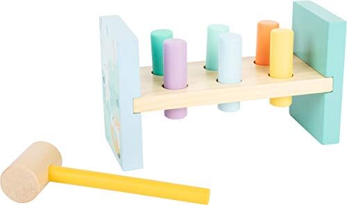 Small Foot Gioco con martelletto, Legno e in Colori Pastello di Tendenza, a Partire dai 18 Mesi Toys, Multicolore, Small