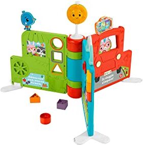 Fisher Price Libro Gigante delle attività 2-in-1, Giocattolo Elettronico Didattico Edizione Italiana, Giocattolo per Bambini 6-36 Mesi,