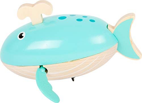 Small Foot Balena Legno, Giocattolo con Carica Acquatico, per Bambini dai 24 Mesi Toys,