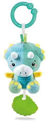 Clementoni Morbido Dinosauro Sonaglino-Gioco Neonato, 100% Lavabile, Bambino 0-18 Mesi,