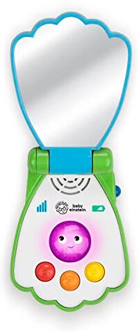 Baby Einstein , Giocattolo telefono musicale Ocean Explorers Shell Phone, suoni e luci, 3 lingue inglese, francese, spagnolo, Da 6 mesi