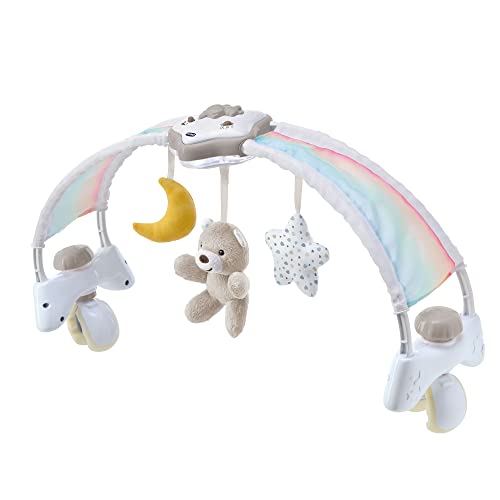 Chicco Rainbow Sky Arco Lettino Neonato 2in1 Evolutivo Compatibile Next2Me, Pannello Culla con Arco Arcobaleno e Luce Notturna Bambini con Musica Rilassante e Morbidi Ciondoli Giochi Neonati 0+ Mesi