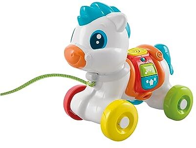 Clementoni - Baby Pony Sempre con Me Trainare Interattivo, Animale da Tirare, Gioco per La Motricità, Primi Passi, Imparare A Camminare, Bambini 6 Mesi-Made in Italy, Colore Italiano,