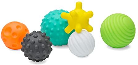 Infantino Textured Multi Ball Set Palle testurizzate per lo sviluppo sensoriale, per bambini dai 6 mesi in su