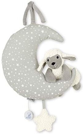 Sterntaler Carillon, Peluche Stanley La Pecorella, Carillon integrato, Dimensione: L, Grigio