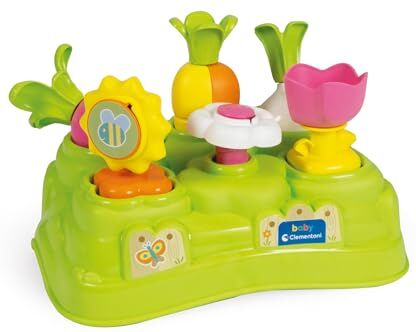 Clementoni - Baby Garden Does Not Apply Gioco per Bambini, Banchetto in plastica con 6 elementi da inserire, Multicolore, One Size,