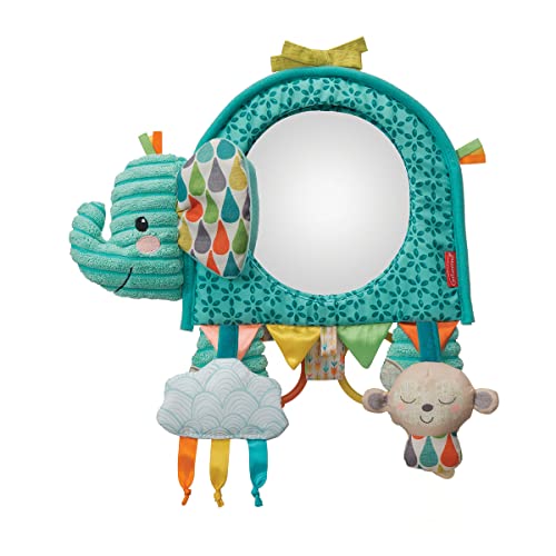 Infantino Go Gaga Elephant Activity Mirror, for Tummy Time, Car Seat, pram; Newborn Baby & Sensory Toy