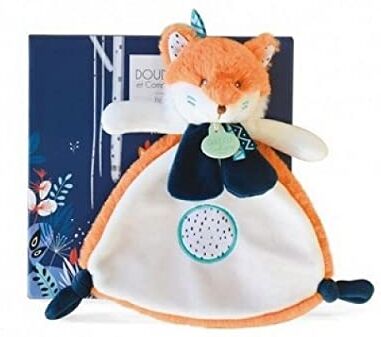 Doudou et Compagnie Doudou Renard- Doudou piatto, 23 cm, colore: Arancione/Bianco Tiwipi