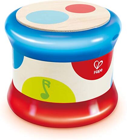 Hape Baby Drum , Colourful Rolling Drum Musical Instrument Toy For Toddlers, Rhythm & Sound Learning, Battery Powered