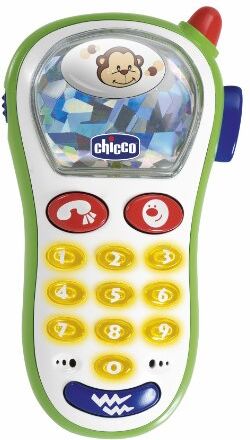 Chicco Telefonino Vibra e Scatta, Cellulare Per Bambini con Luci e Suoni, Telefono Giocattolo per Bambini con Vibrazione e 10 Suonerie, Regalo Bambino Giochi per Bambini 6 Mesi 3 Anni