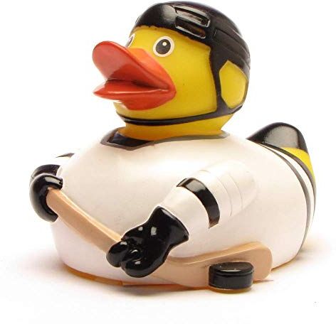 Duckshop Paperelle di gomma hockey   Anatra di gomma   Paperella da Bagno      Rubber Duck   Gioco per il bagnetto   L: 8 cm