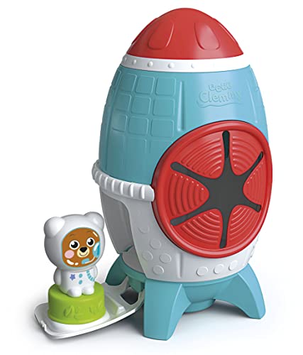 Clementoni Soft Clemmy Touch, Explore And Play Sensory Rocket, Razzo con Mattoncini Morbidi e Personaggio, Set Costruzioni Prima Infanzia Multilingua per Bambini 6 Mesi, Made in Italy