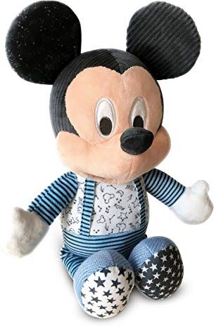 Clementoni Disney Baby Mickey, Peluche Interattivo Baby Mickey,Luci e Melodie, 100% Lavabile, 6 Mesi+,