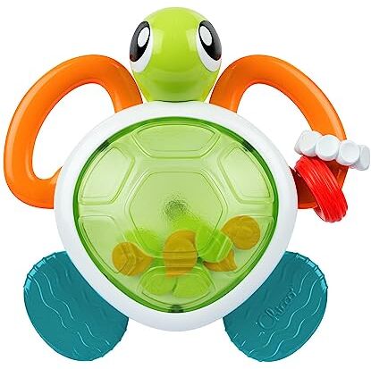 Chicco Sonaglio Elettronico Tartaruga, Gioco Multiattività con Luci e Suoni, Massaggiagengive in Plastica Morbida, Attività Manuali, Gioco Sensoriale, Facile da Afferrare, Giochi Neonati 6-36 Mesi