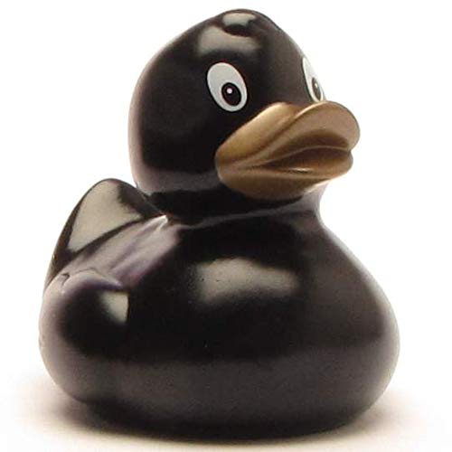 Duckshop Sara Anatra da bagno, colore: Nero metallizzato, L 9 cm