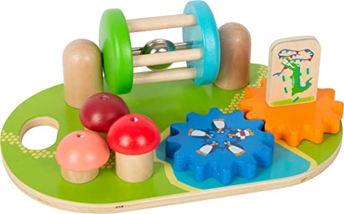 Small Foot Tavoletta di motricità Parco dei divertimenti, in Legno per Bambini, Design colorato,  Toy, Multicolore