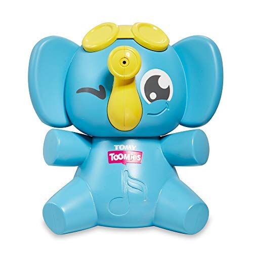 TOMY Toomies E72815C Sing & Squirt Squeezable Elephant Bath, Educational Musical Water Play, Sensory Toy for Boys and Girls, Suitable for Babies and Toddlers from 18 Months +, Multicoloured