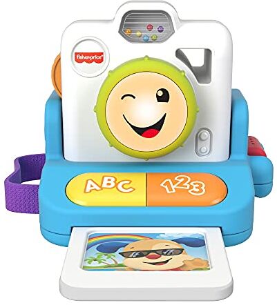 Fisher Price - Fotocamera Istantanea Ridi e Impara, Giocattolo Educativo per Bambini 6+ Mesi,