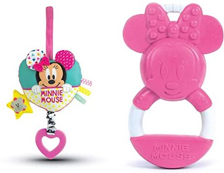 Clementoni - Carrillon Baby Minnie Morbido Carillon, Multicolore, One Size, 17212 & 17342 Disney Baby Minnie Anello Mordicchioso Gioco Dentizione E Massaggia Gengive per Neonati, Bambina 0-18 Mesi