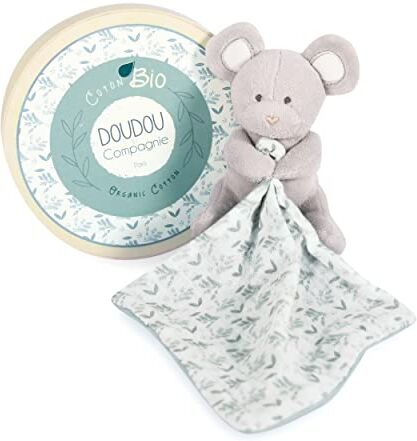 Doudou et Compagnie Doudou Mouse Doudou Bio Grigio 15 cm DouDOU BOTANIC Bio