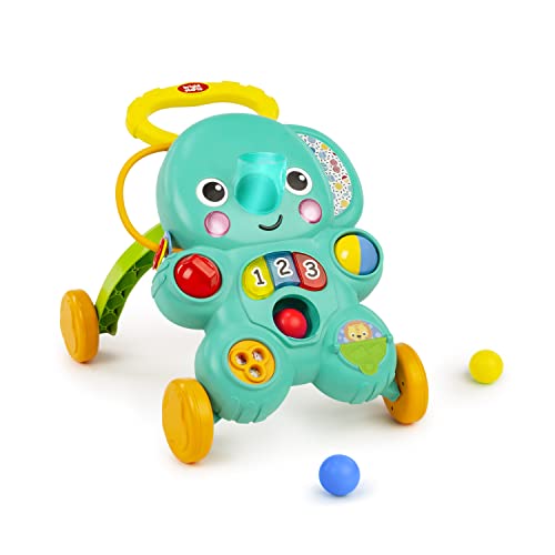 Bright Starts Stroll 'N Roll 2 in 1 Ball Play Walker Elefante con luci e musica, unisex, 6 mesi +