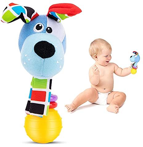 LUDAZON ® Sonaglio Neonato Montessori, Sviluppa Le capacità Motorie e Sensoriali, Giochi 0-3 4 5 6 7 8 9 10 11 12 Mesi, Maracas per Bambini, Ideale per Regali Nascita Maschio Femmina