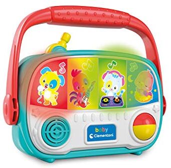 Clementoni Baby Radio Giocattolo Prima Infanzia, Gioco Musicale elettronico, Centro Attività, Bambini 6 mesi+, Multicolore,