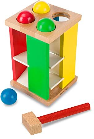 Melissa & Doug Torre della libbra e del rullo, Set in Legno, Gioco Educativo, Giocattoli per lo sviluppo, Giocattoli prima infanzia, Montessori, Regalo Bambini Bambine di 2 3 4 5 anni