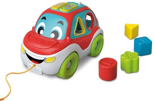 Clementoni - Auto Colori 3 in 1-Gioco da Trainare, Centro attività Educativo Parlante Ed Inserimento Forme, Macchinina Trainabile, Bambini dai 9 Mesi, Italiano,