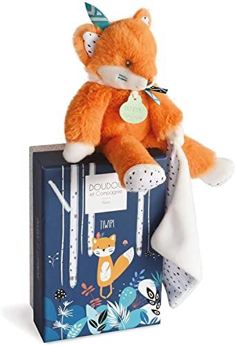 Doudou et Compagnie Peluche Volpe con Doudou 21 cm Arancione Tiwipi