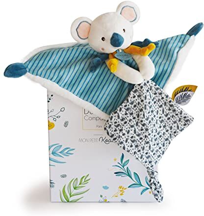 Doudou et Compagnie Koala  Trapunta piatta, 25 cm, colore: Blu multicolore