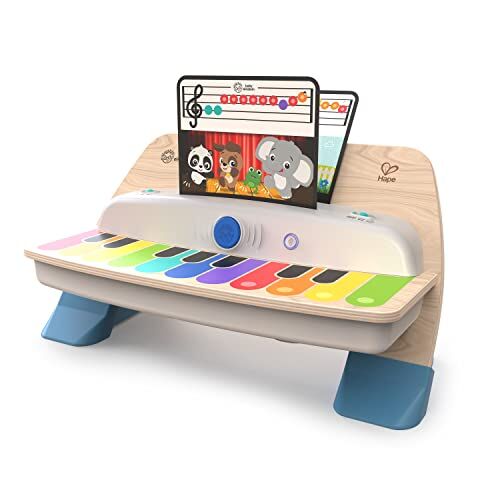 Baby Einstein , Hape, Together in Tune Piano, giocattolo musicale in legno, pianoforte magic touch, 4 modalità di gioco e 10 melodie, volume regolabile, a partire da 12 mesi