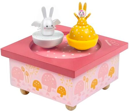 Trousselier Angelo Bunny & Mamma Coniglio Carillon danzante Regalo ideale per la nascita 2 figure rimovibili Facile da usare Mozart's Little Night Music Colore blu 2 count