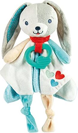 Clementoni Baby for You  Sweet Bunny, Copertina Comforter Peluche Neonato doudou Gioco Prima Infanzia Giocattolo Neonato Prime attività Pupazzo Neonato 100% Lavabile in Lavatrice