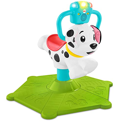 Fisher Price Cucciolo di Rimbalzo e Rotazione, Giocattolo Musicale stazionario, Multicolore, Imballaggio Sostenibile