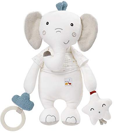 Fehn - Elefant Elefantino attivity-NATUR, Multicolore, 30 cm (1er Pack),