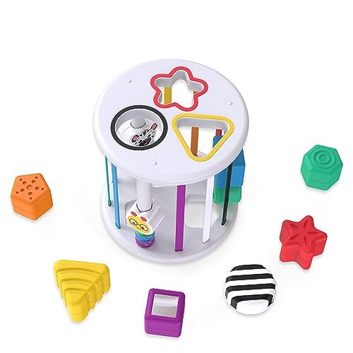 Baby Einstein , Zen & Cal's Playground, cubo di attività multisensorialiper la scoperta di forme e colori, giocattoli educativi per neonati e bambini, senza BPA, dai 6 mesi+