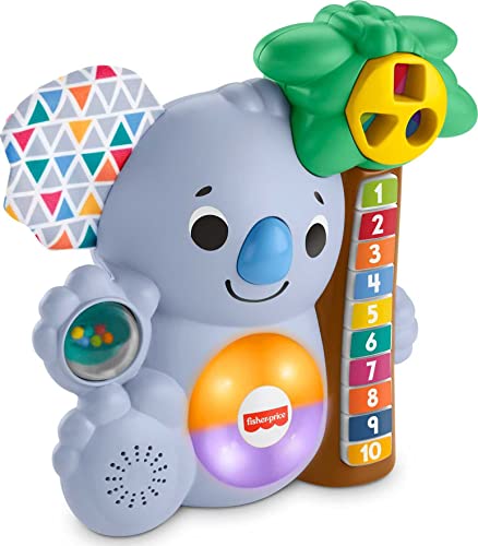 Fisher Price Linkimals Nicolas Le Koala, Giocattolo interattivo di apprendimento, Suoni e luci, Versione Francese, 9 Mesi e più,