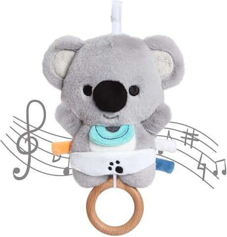 COTTONBEBE Bambini Giocattoli Peluche Koala con Musica, Passeggino Giocattolo da Appendere per Ragazzi e Ragazze, Musicale Giocattoli Appesi per Passeggino/Culla/Seggiolino Auto