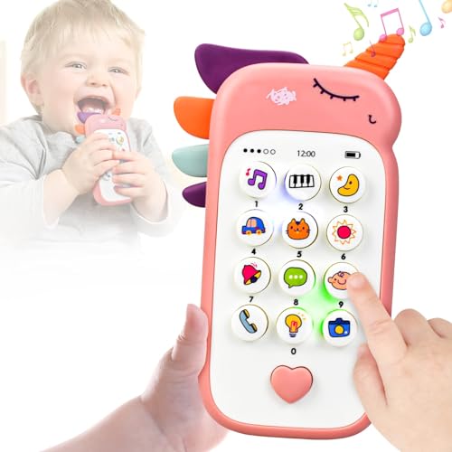 JoyJoyful Giochi Telefono Neonato 6-9 Mesi, Gioco Musicali Bambino  Anno, Giochi Montessori Educativi  Anno, Elettronici per l'apprendimento, Regali Compleanno Dentizione Precoci per 7 8 0 2 Mesi