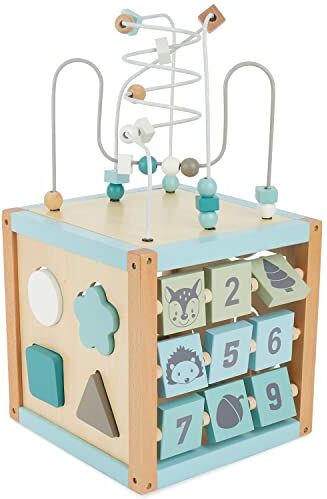 BIECO Giocattoli Montessori Palline Legno 1 Anno   Giochi Bambina   cubo educativo