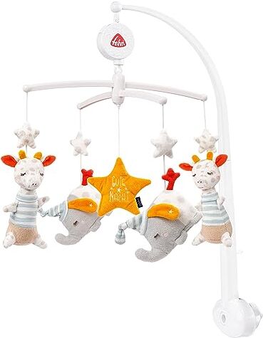 Fehn Musica Mobile della Buona Notte Giocattolo musicale di aiuto al sonno del bambino con ricamo, Glow-in-the-dark, e melodia, Sai quante stelline, carillon musicale per bambini da 0 a 5 mesi