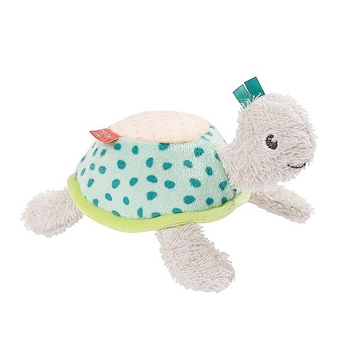 Fehn 054552 Spugna da bagno a forma di tartaruga, giocattoli in tessuto per il bagno, divertimento per il bagnetto, per bambini e neonati da 0+ mesi, dimensioni 14 cm