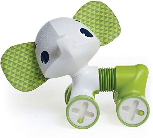 Tiny Love Elefantino Rolling Toys Gioco Educativo per bambini con ruote, Giocattolo con corpo flessibile per varie modalità di gioco, colore Verde