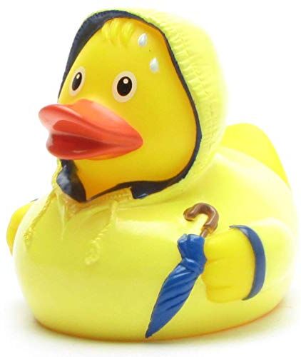 Duckshop Paperella da bagno con scritta in lingua tedesca "cattivo tempo atmosferico", lunghezza: 8 cm, con portachiavi