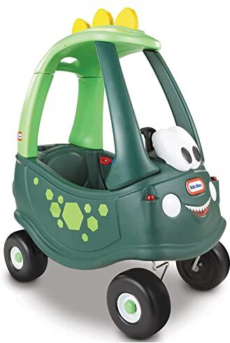 little tikes Cozy Coupe Dino Gioco Cavalcabile, Poggiapiedi Rimovibile, Clacson che Funziona Davvero, Interruttore di Accensione e Tappo del Serbatoio, Età dai 18 mesi in su